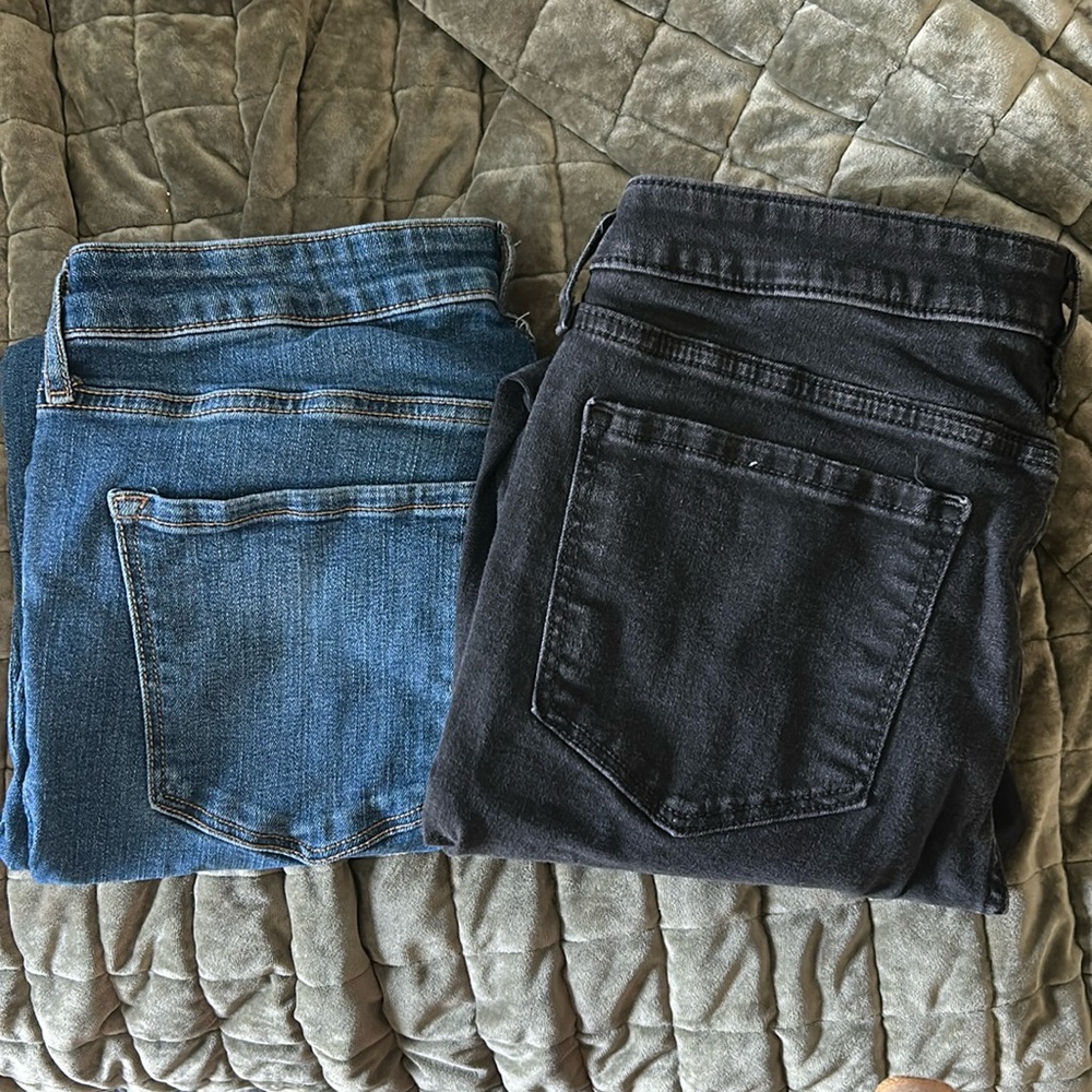 OLD NAVY JEAN BUNDLE / rockstar skinnies / distressed / size 12 long